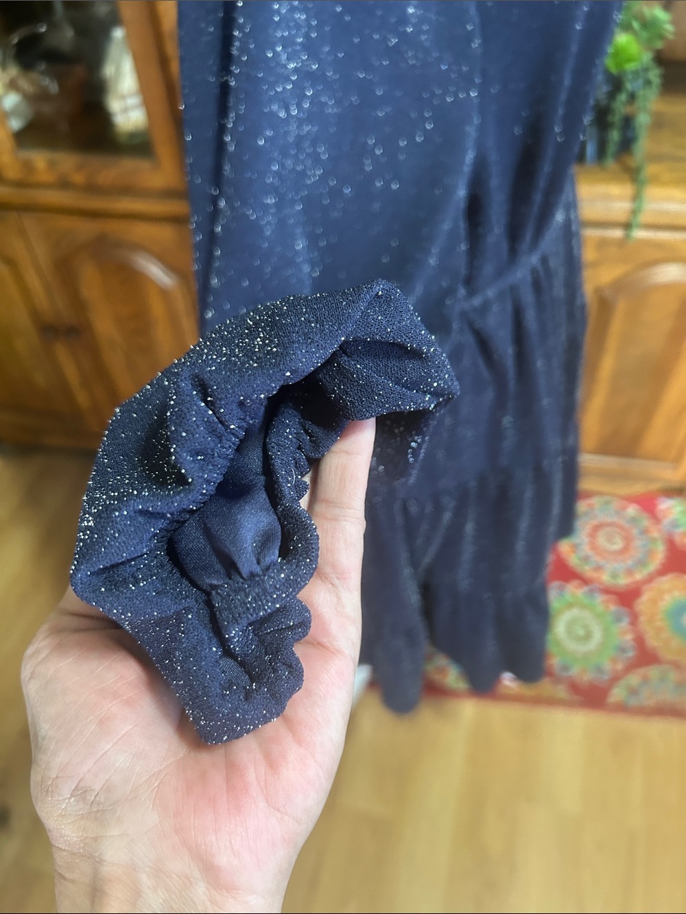 Maurice’s Sparkle Blue Tiered Long-Sleeve Dress Size 3X - Picture 5 of 11